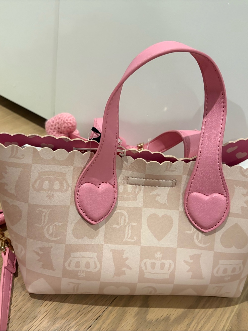 New Juicy Couture sweet break time mini Pink Tote Bag - Picture 8 of 10